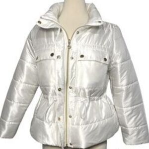 Marc New York Shiny White Puffer Jacket